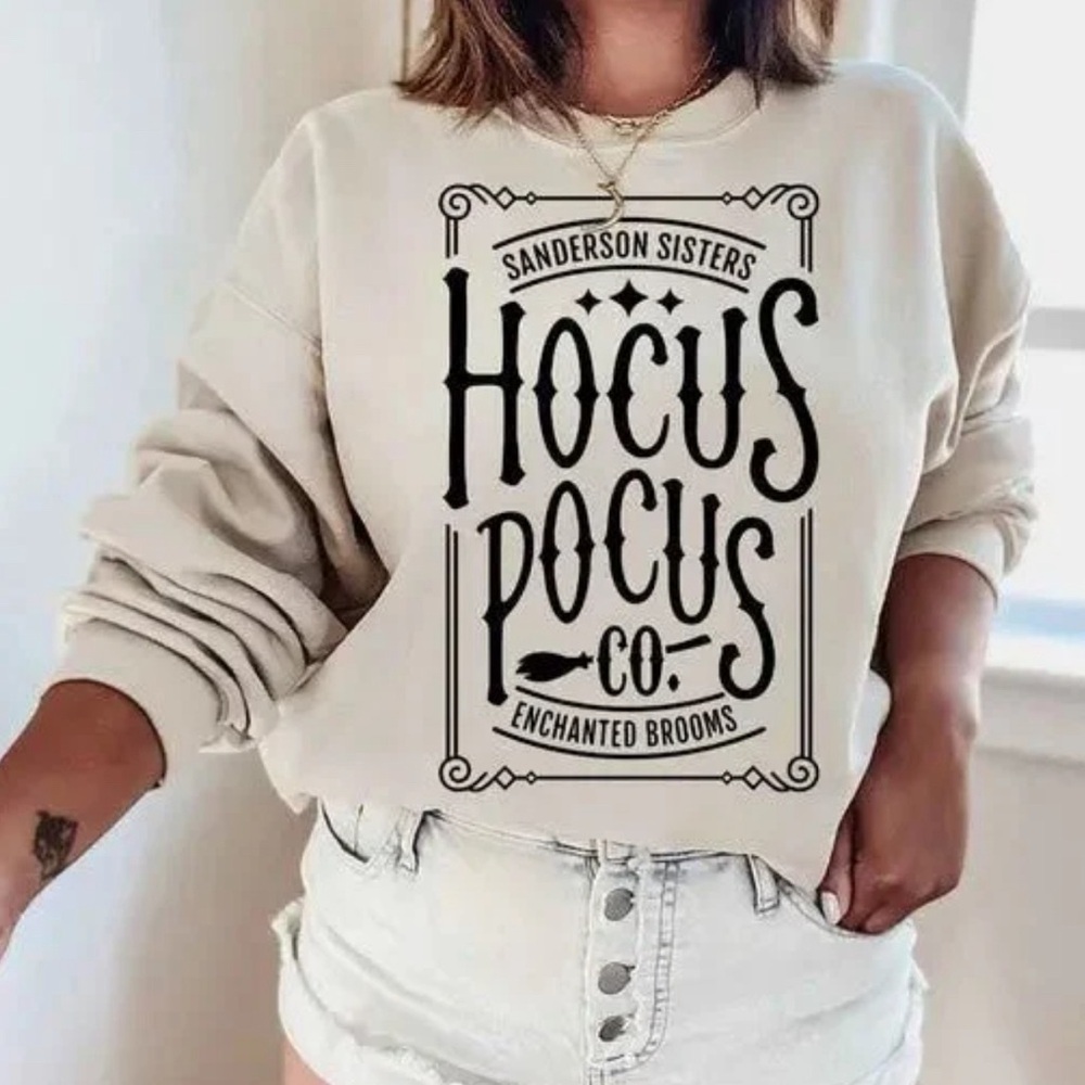 Sanderson Sisters Hocus Pocus Go Enchanted Brooms Long Sleeve Tee